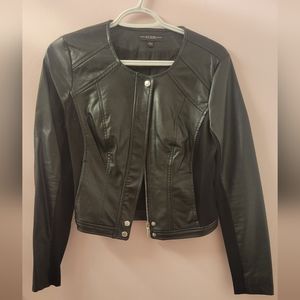 Guess small black faux leather jacket